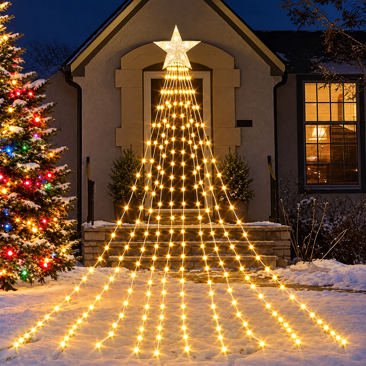 Cachoeira de LED's para Árvore de Natal - SwanChristmas