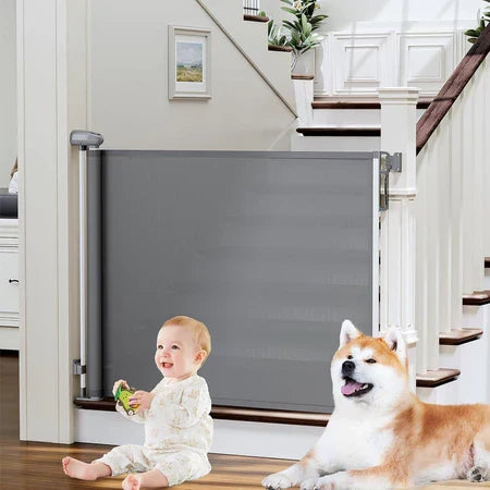 Portão Retrátil 140cm Tela Segurança Bebê Pet Cercadinho
